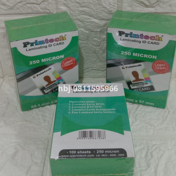 Laminating Id Card 250micron @100