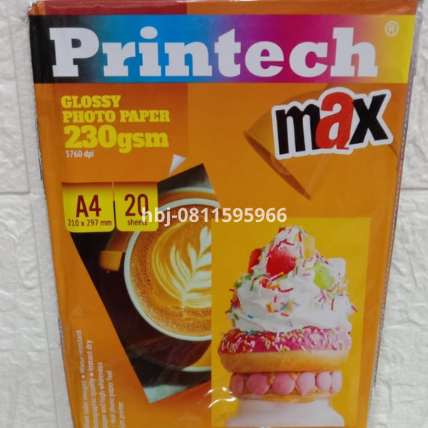 Glossy Paper A4 230gsm @20sheet